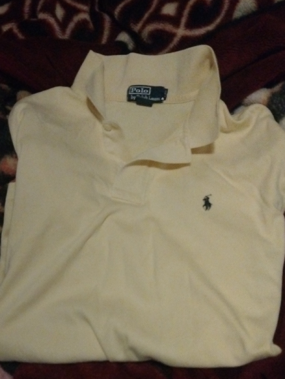 Polo by Ralph Lauren Short Sleeve Polo in Pale Yellow XL.pre Owned